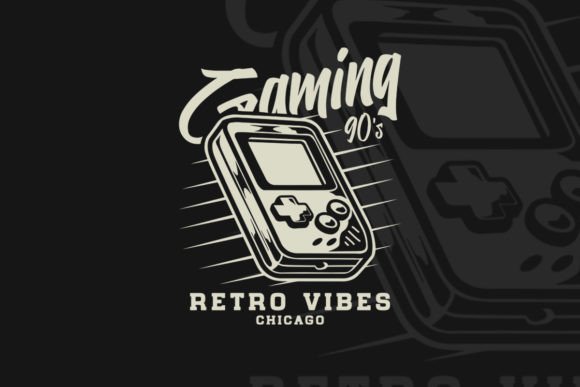 90 s Gaming Retro Vibes Vintage Logo Graphics