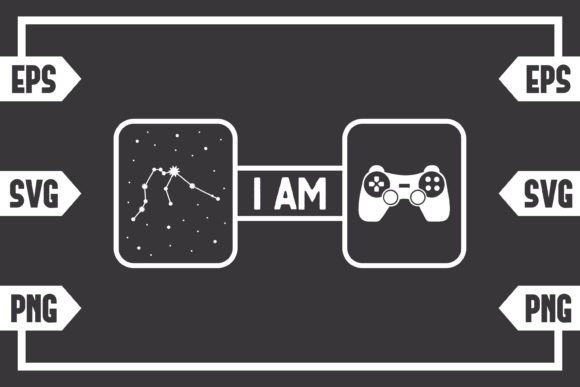 Aquarius Star Sign and Gaming Controller Graphics