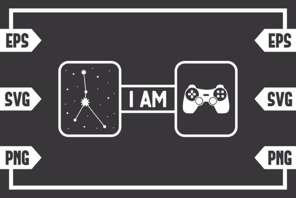 Cancer Star Sign and Gaming Controller Graphics for Crafts