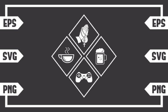 Coffee Jesus Beer and Gaming Controller Graphics