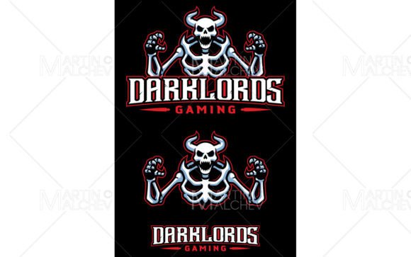 Darklords Gaming Mascot: Bold Graphics & Illustrations for Local Brands