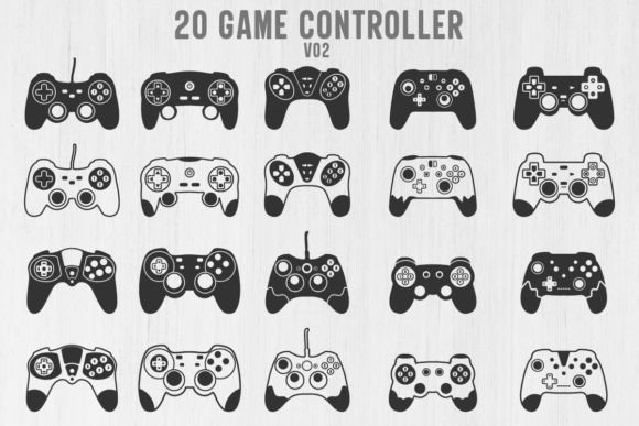 Game Controller SVG, Gaming Silhouettes for Graphics and Illustrations
