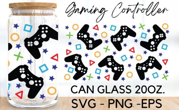 Gaming Controller Libbey Glass 20 Oz SVG Graphics