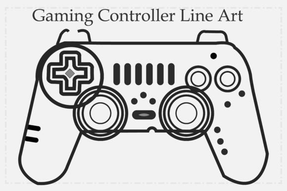 Gaming Controller Line Art for Graphics and Coloring Pages Amp