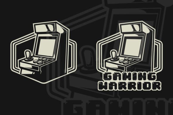 Gaming Warrior Vintage Logo for Graphics and Illustrations