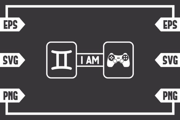 Gemini Sign and Gaming Controller Graphics for Crafts