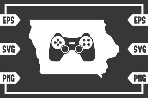 Iowa - Gaming Controller Graphics for Crafts