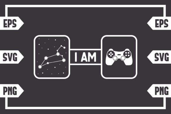 Leo Star Sign and Gaming Controller Graphics for Crafts