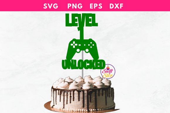 Level 1 Unlocked Controller Cake Topper: A Crafts and Graphics Review