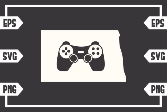 North Dakota - Gaming Controller Graphics for Crafts