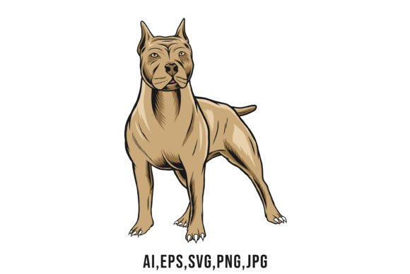 Pitbull Vector Illustration for Crafts and Graphics