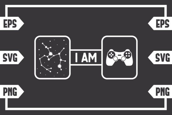 Sagittarius Star Sign and Gaming Control Graphics for Crafts