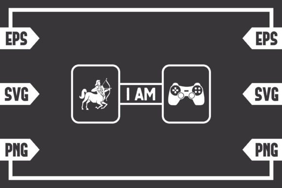 Sagittarius Symbol and Gaming Controller Graphics for Crafts