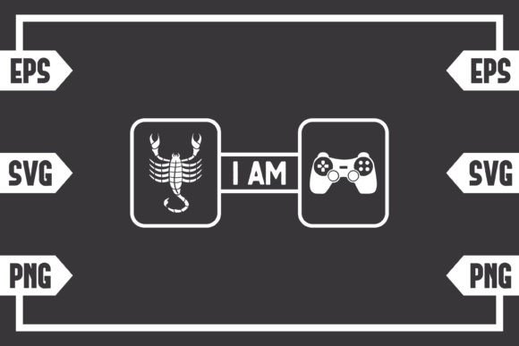 Scorpio Symbol and Gaming Controller Graphics for Crafts