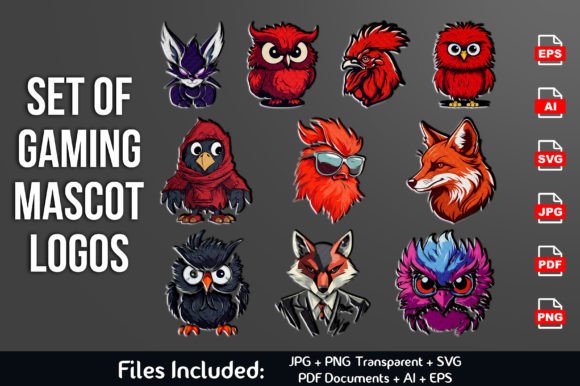 Set of Gaming Esports Mascot Logo Review