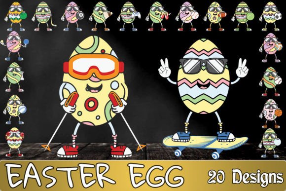 Sport Easter Egg Bundle SVG 20 Designs for Crafts and Graphics