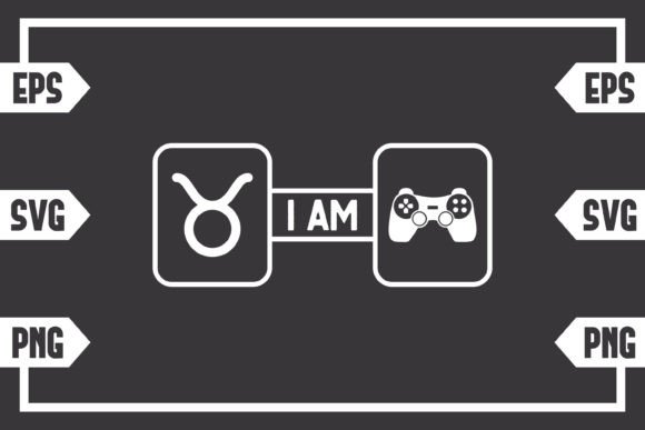 Taurus Sign and Gaming Controller Graphics for Crafts