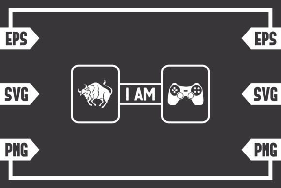 Taurus Symbol and Gaming Controller Graphics for Crafts