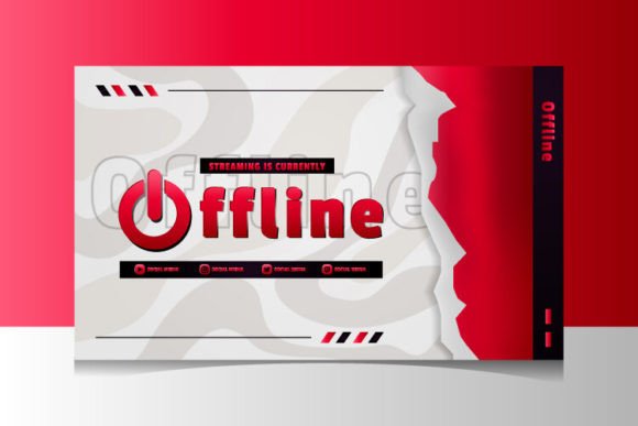 Twitch Stream Offline Gaming Banner Graphics for Graphic Templates