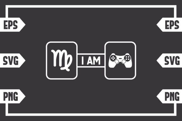 Virgo Sign and Gaming Controller Graphics for Crafts