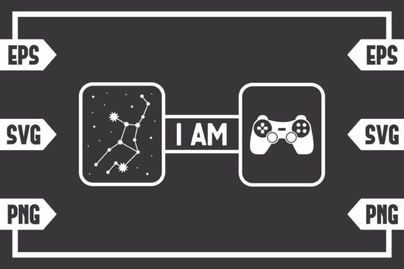 Virgo Star Sign and Gaming Controller Graphics for Crafts